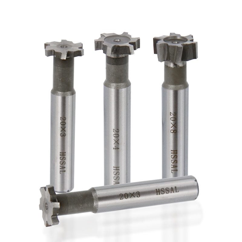 XCAN HSS End Mill 10 12 16 20 30 32mm Slot Router Bit For Metal Milling CNC T Slot Milling Cutter