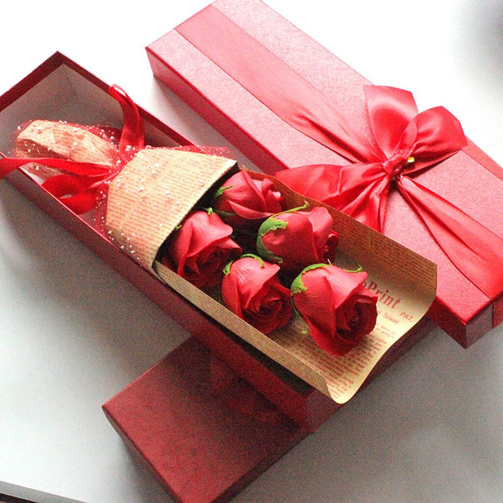 Caja de de jabón de rosas y flores, de decoración de boda, San Valentín