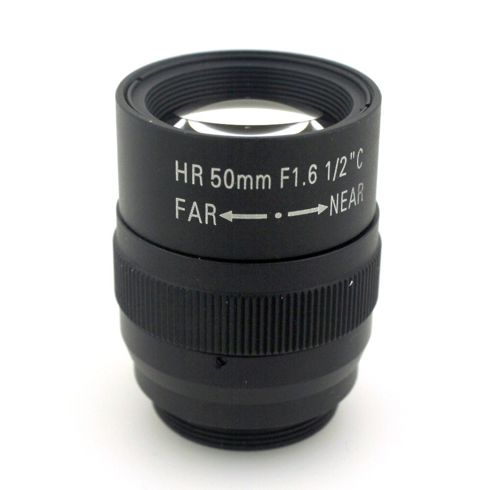 1.5MP 50mm lens Manual Iris Fixed focal length Lens 1/2" F1.6 C Mount HD Lens for Machine Vision cameras