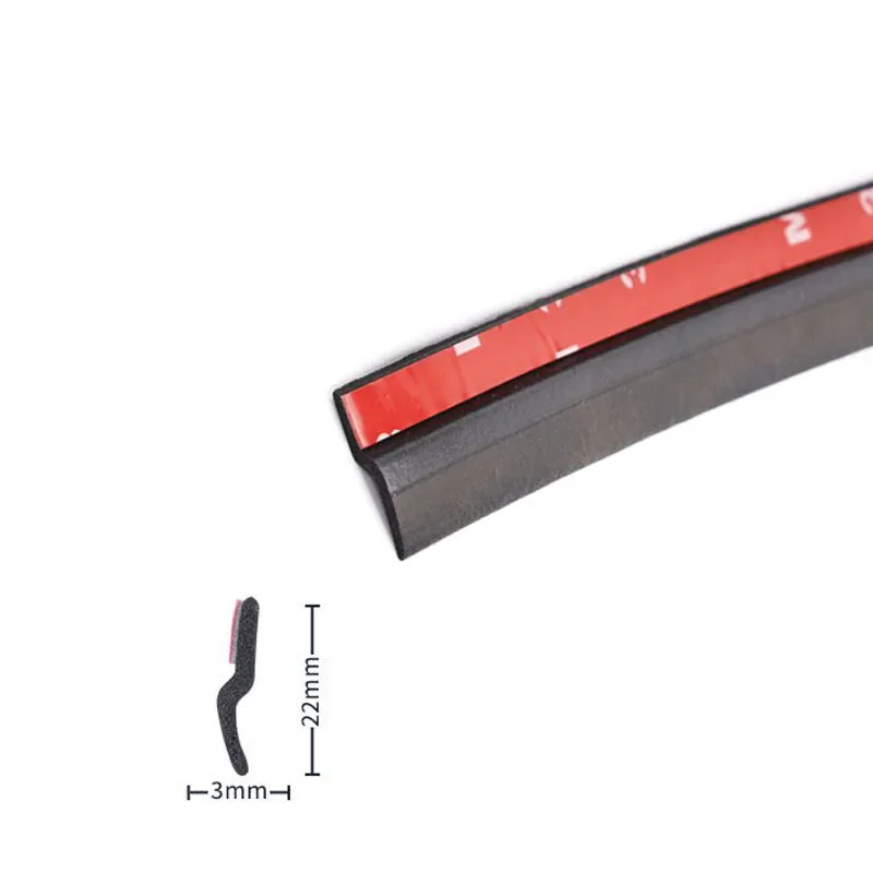 4 meter vorm B P Z Big D autodeurafdichtingsstrip EPDM-rubber Geluidsisolatie Tochtstrip Geluiddichte autodichting Sterke lijm: GRIJS