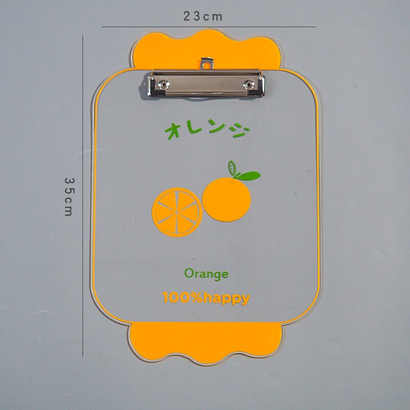 Kawaii akryl bordklip  a4 wordpad sød personlighed information bog opbevaring bogmåtte kontorartikler filmappe