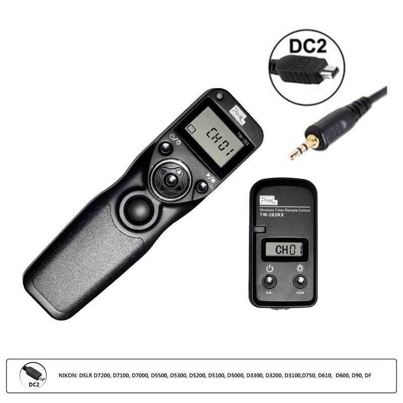 Pixel – minuterie sans fil TW 283, câble pour Canon, Nikon, Sony, appareil photo, déclencheur (DC0, DC2, N3, E3, S1, S2), TW283: DC2