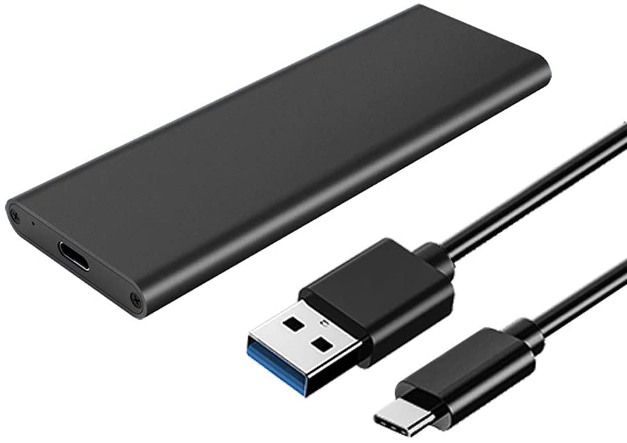 M.2 Sata Ngff Naar Usb 3.1 Type-C Ssd Externe Harde Schijf Gen2 10Gbps Draagbare Solid State Drive hdd Behuizing Adapter Voor Laptops: Black