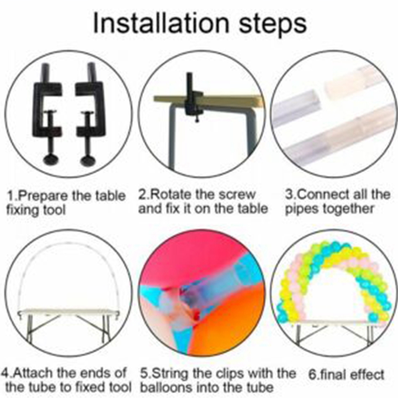 Large Balloon Arch Set Column Stand Base Frame Kit Birthday Wedding Party Decor