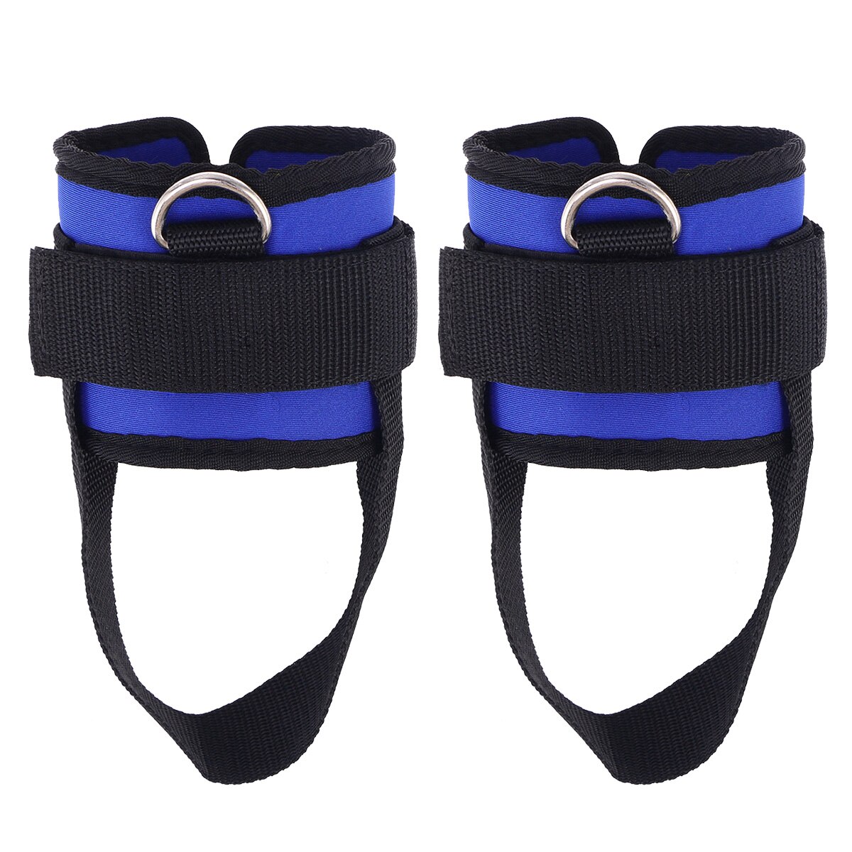 2Pcs Ankle Support Sport Ankle Strap Padded D-ring Ankle Cuffs Ankle Protectier for Gym Workouts Leg Weights Exercises: Blue