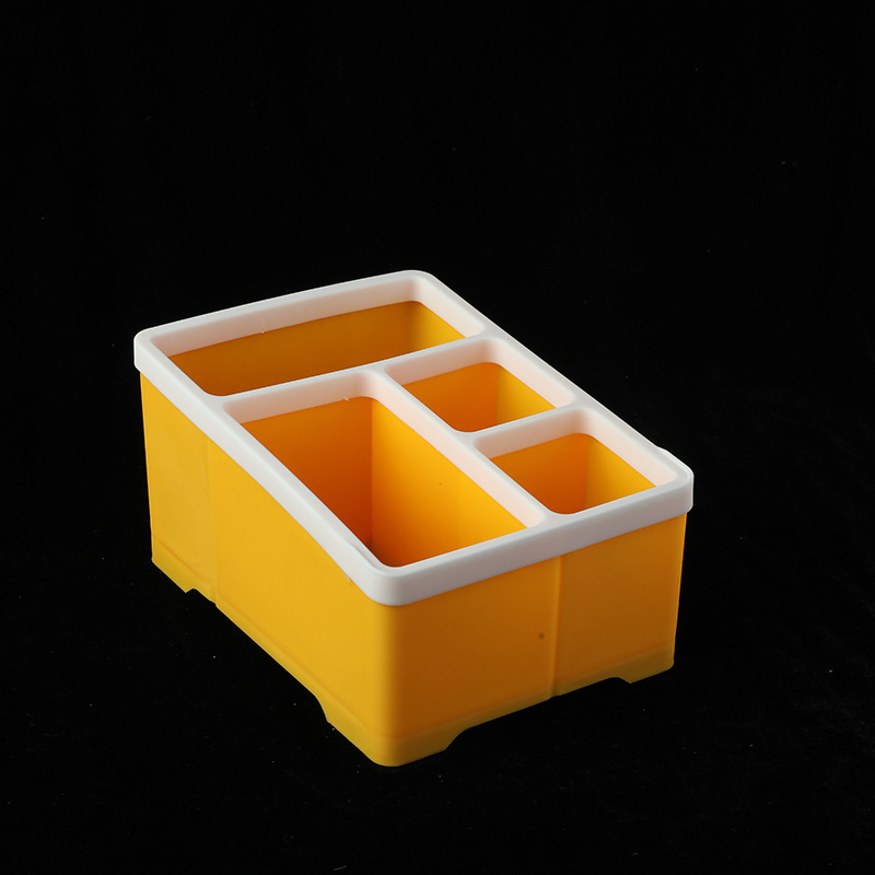 Remote Control Holder 4 Compartments Organizer Holder Stand Shelf Rack Holder for Universal TV DVD AC Home Storage Organization: black