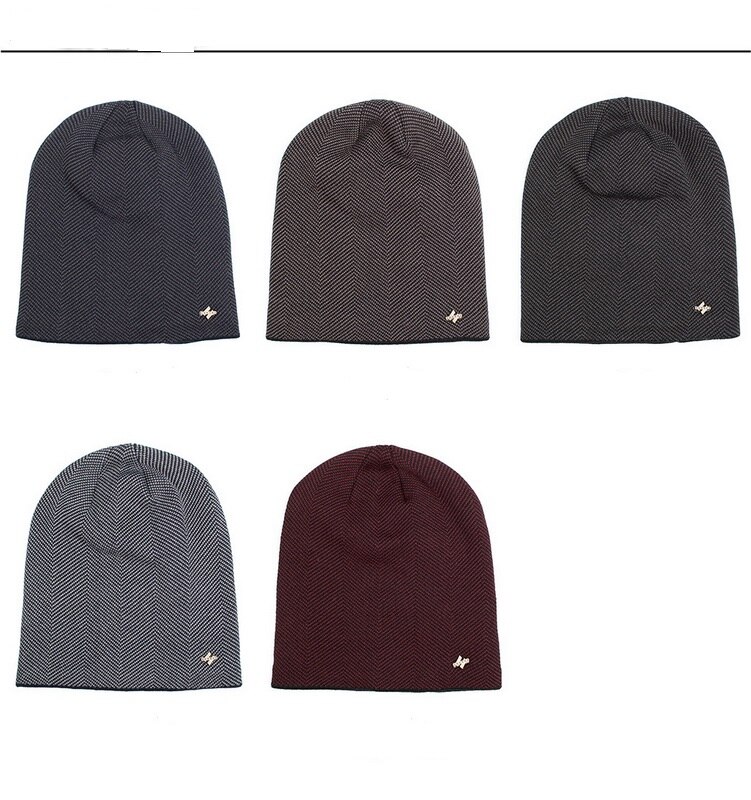 Merkki skullies pipot miesten neulottu hattu talvihatut miehille naisten lippalakit talvi pipo hattu gorro paksu lämmin konepelti miesten talvilakki