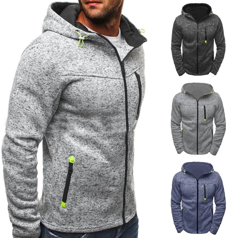 Motorcykel herrejakke vinter slim hættetrøje varm sweatshirt med hætte frakke jakke outwear sweater varm top