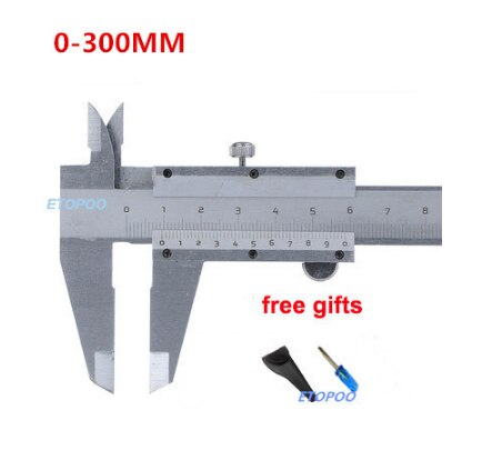 Mini Vernier Caliper 70mm Stainless steel Hardened Metric Machinist vernier caliper thickness gauge 0-70/100/150/200/300mm: 0-300mm