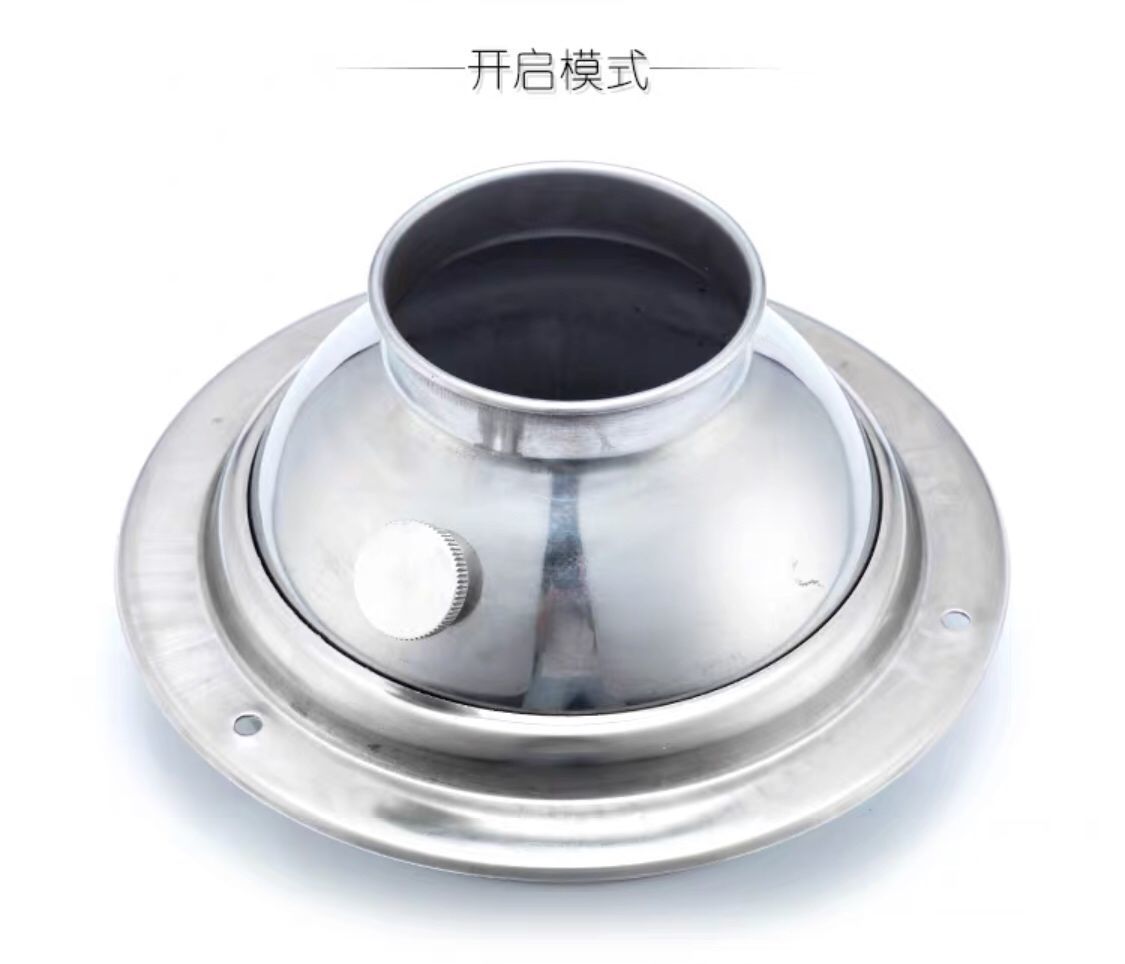 Stainless Steel 201/304 Fan Ventilation Fresh Air Outlet Kitchen Adjustable Air Outlet Air Supply Spherical Nozzle