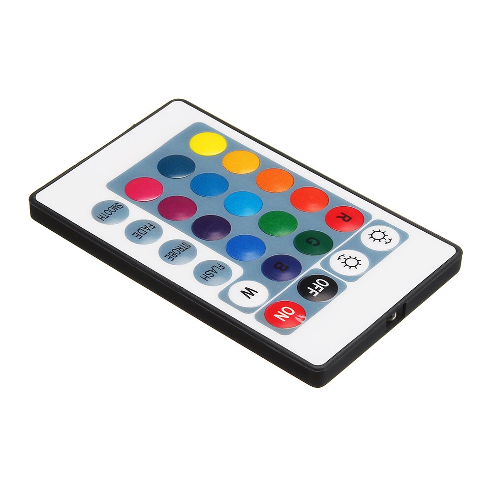 CLAITE DC4.5V Mini boîtier de batterie de contrôleur RF avec télécommande 24 touches pour bande de LED RGB