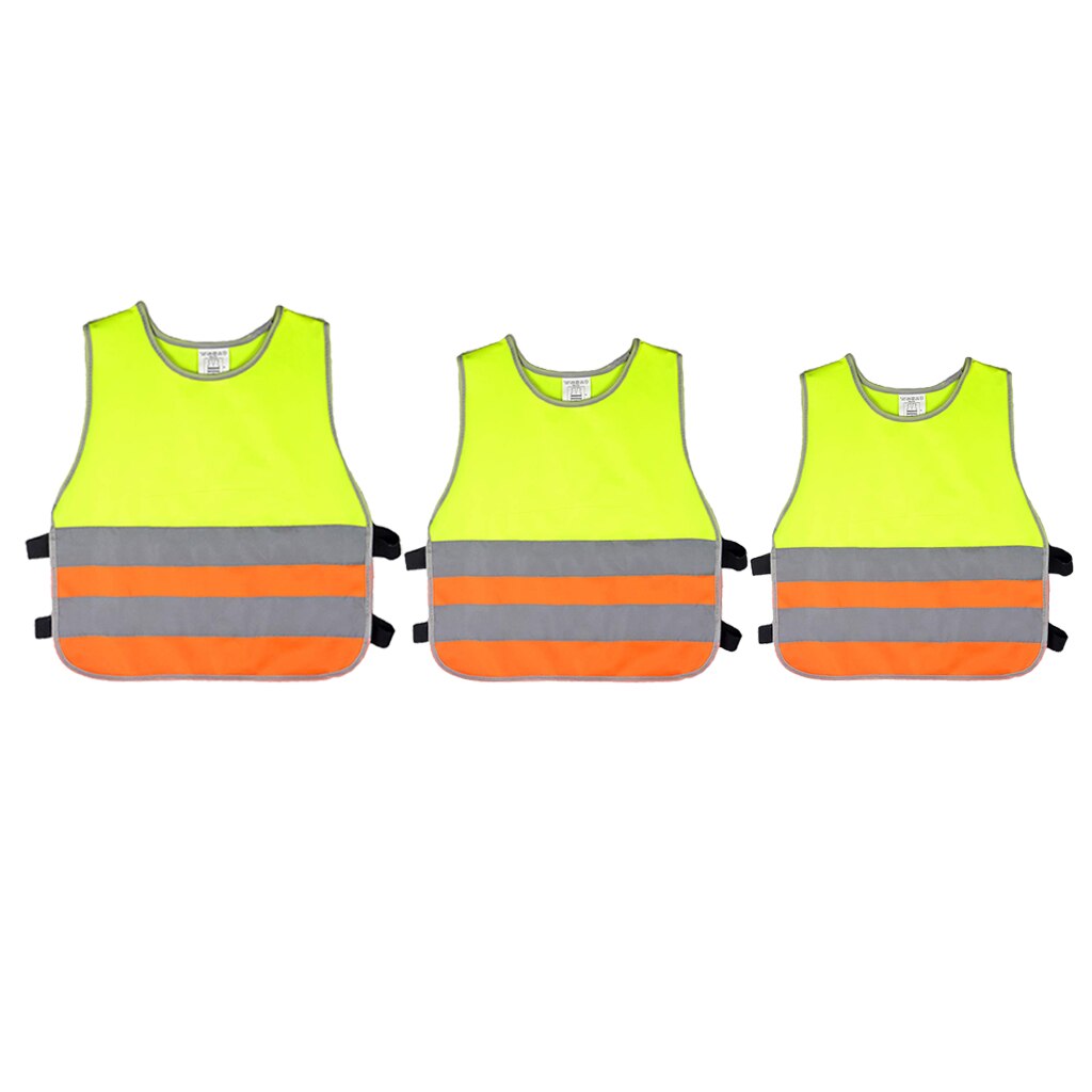 Chalecos reflectantes de alta visibilidad para niños y estudiantes, ropa de seguridad reflectante, 3 tamaños S/M/L, 3 uds.