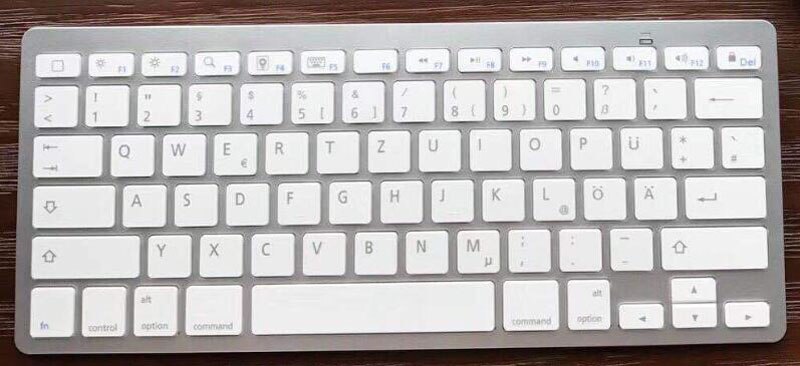2.4G Wireless Bluetooth Computer Keyboard Tablet PC 78 Key Russian German Japanese Spanish French Farsi Traditional Cangjie: German keyboard