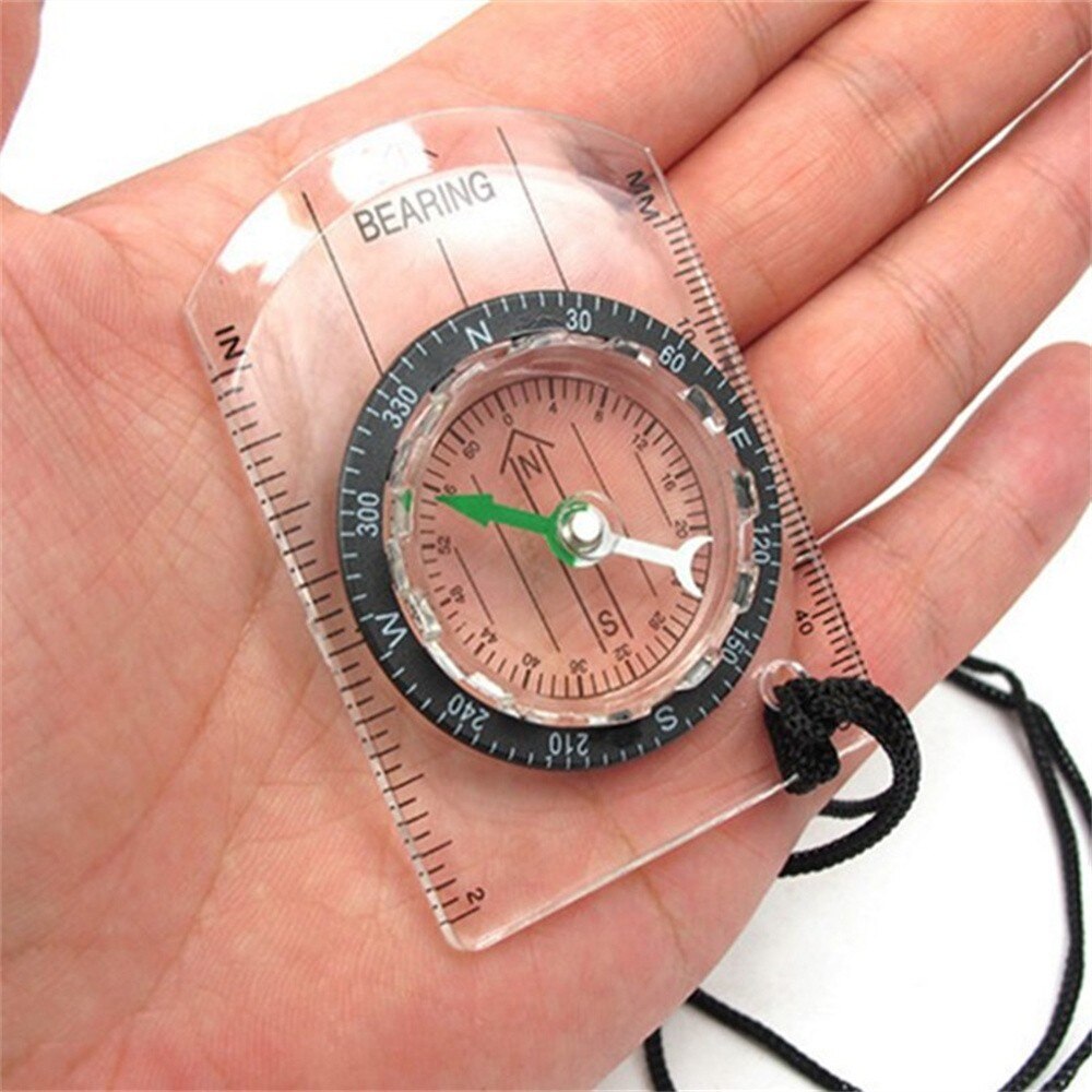 Multifunction Ruler Compass Map Scale Ruler Camping Hiking Survival Compass Survival Guiding Tool