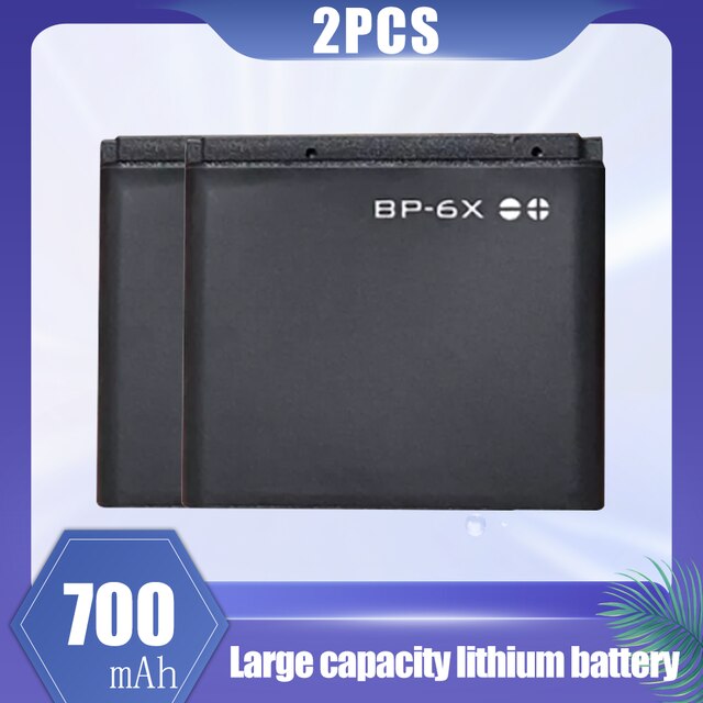 1-20PCS 700mAh BP-6X BP 6X BP6X Replacement Lithium Cell Phone Battery For Nokia 8800 8800S 8800D 8800SE Sirocco 8860 8861 N73i: 2PCS