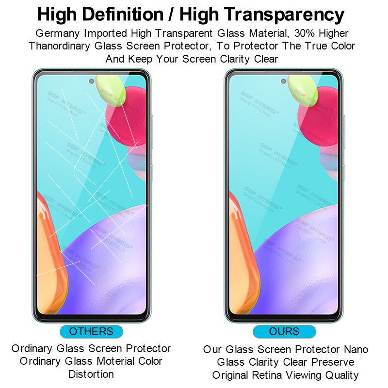 2Pcs Gehard Glas Voor Samsung Galaxy A52 A51 5G A50 A50S Een 52 Galaxya52 Bescherming Film Hd Shield sklo Licht Volledige Lijm Cover