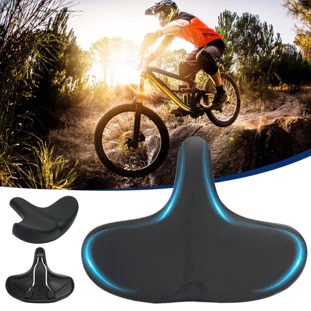 Sillines de bicicleta cómodos y ensanchados asientos de bicicleta eléctrica cojines de asiento universales transpirables de gran tamaño para hombres y mujeres