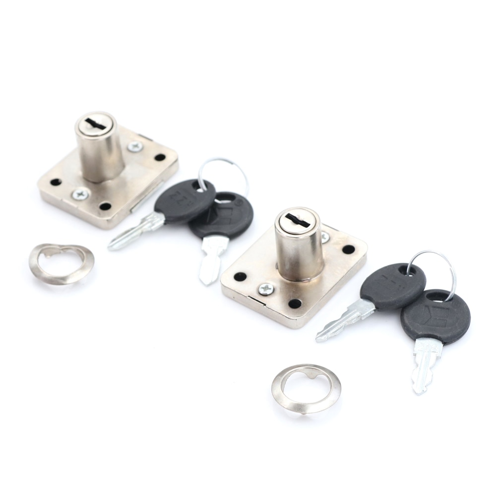 1Set Desk Drawer Dead Bolt Lock For Drawers Box Cabinet Cupboards Panel Two Keys Easy Installation
