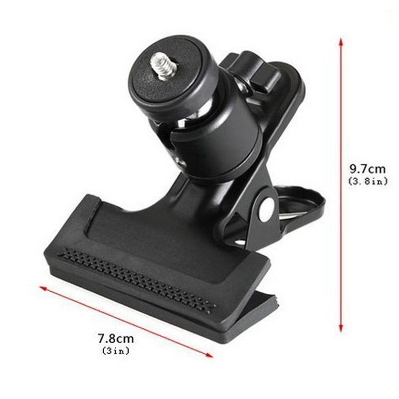 Universal Photography Light Stand Clip Camera Holder Metal Grip Clamp Mount with Standard Ball Head 1/4 Screw For Studio Camera