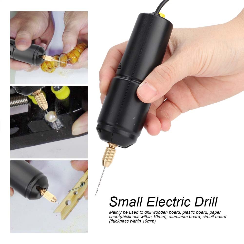 Portable Mini Small Electric Drills Handheld Micro USB Drill with 3pc Bits DC 5V