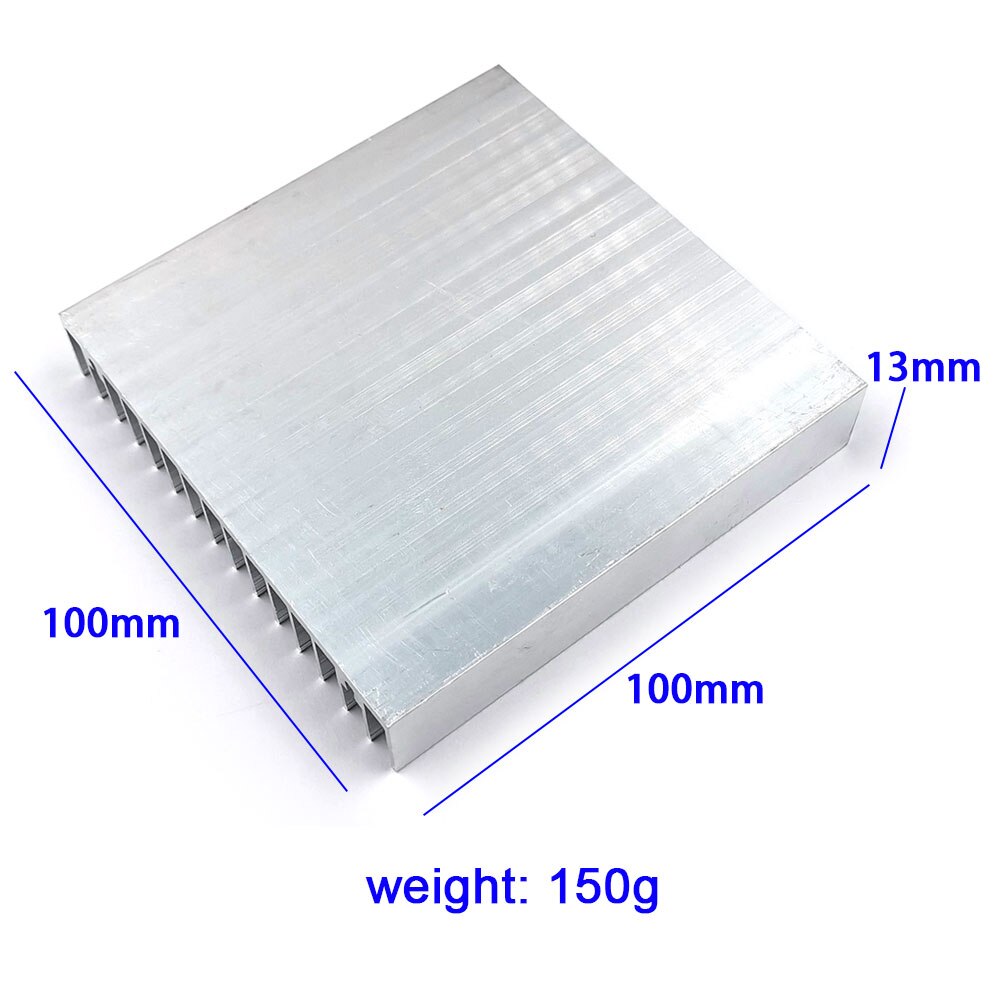 2 stk 100 x 100 x 13mm led radiator 100mm firkantet aluminium heatsink køleplade til led lys udstrålende plade 10cm