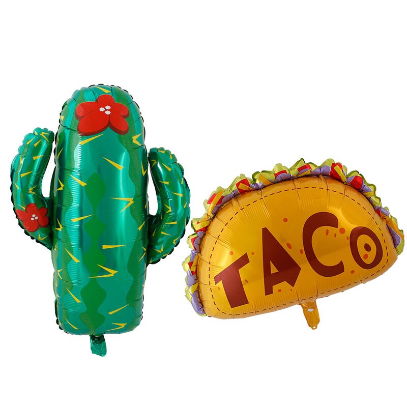Mexicanske fest balloner dekorationer tilbehør fest taco bout kærlighed fest fiesta kaktus helium folie balloner tacotwosday: Kaktus og taco