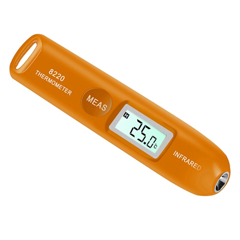 Food Cooking Infrared Thermometer Mini Handheld Portable Digital Electronic Handheld Portable Pocket temperature Pen Thermometer: Orange