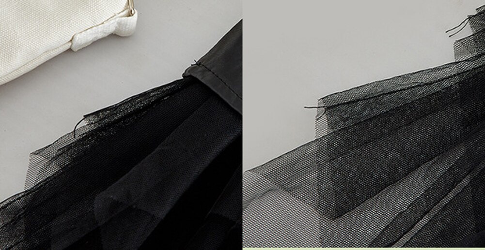 2-8Y Cool Kids Baby Girls Skirts Black PU Button Tulle Patch Tutu Skirt Princess Toddler Party Skirt