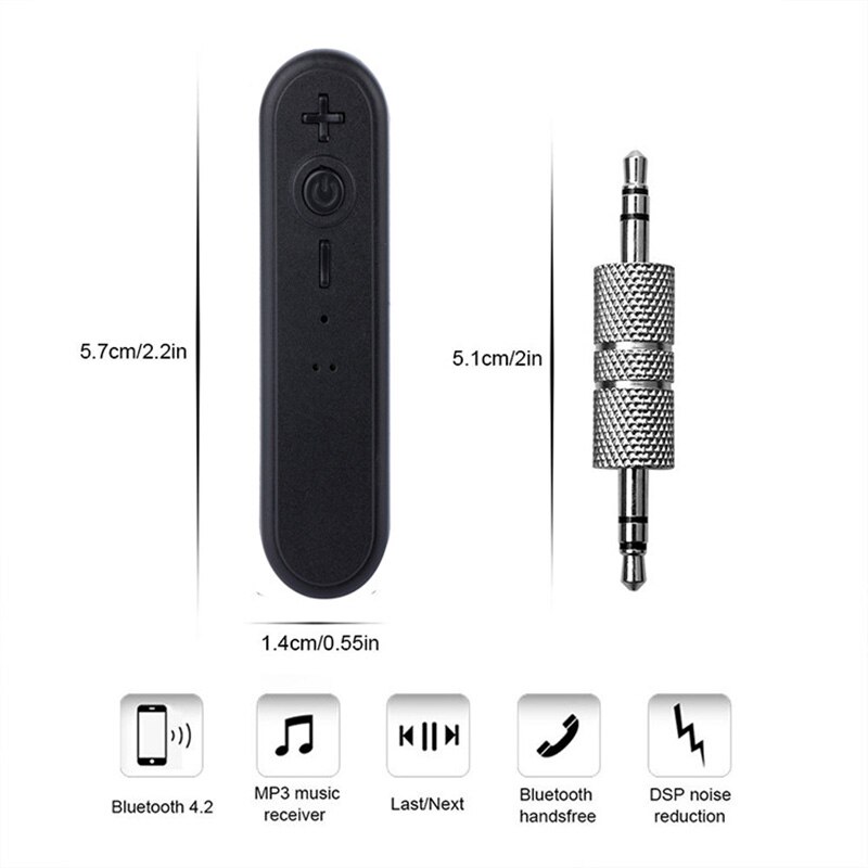 Bluetooth Zender Audio Ontvanger 3.5Mm Jack Aux Speaker Adapter Muziek