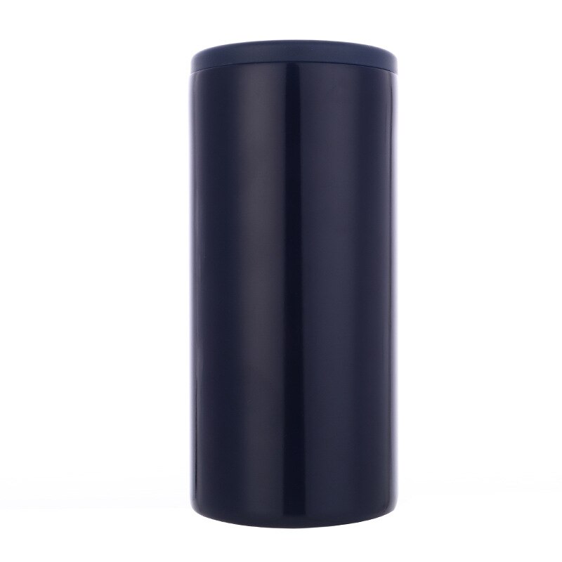 UPORS 12oz maigre canette refroidisseur en acier inoxydable bouteille de bière garde-froid Double paroi isolé vide porte-bouteille barre accessoires: Bleu marine