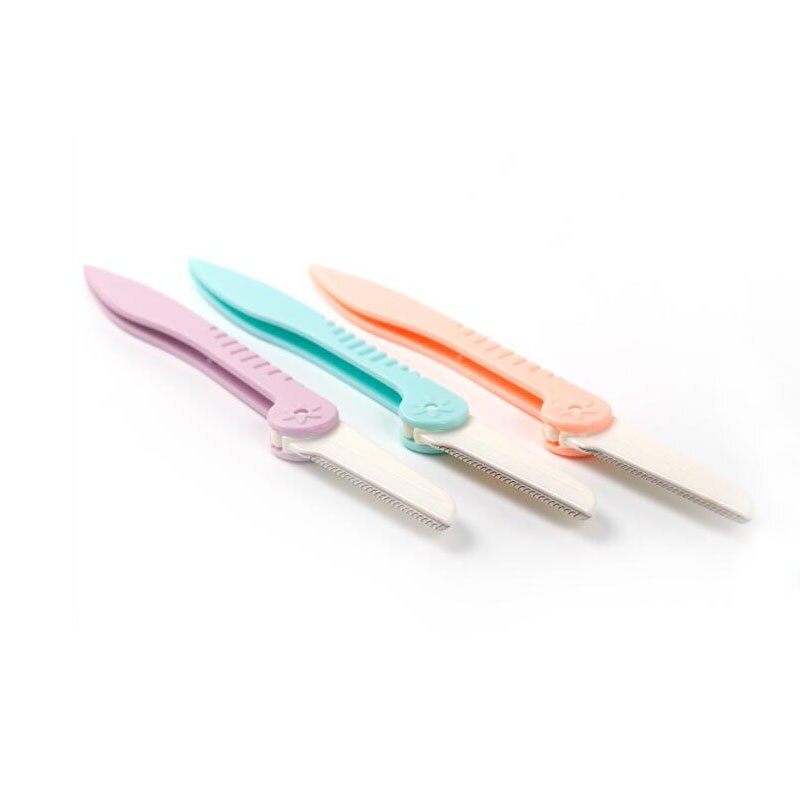 3pcs/lot Eyebrow Trimmer Portable Eyebrow Razor Shaver Eye Brow Shaper Shaping Stainless Steel Blades Beauty Makeup Tools