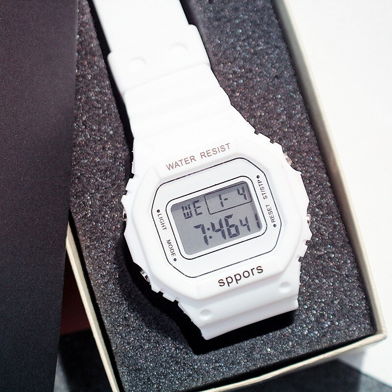 Women watches sport girl simple LED children student leisure silicone waterproof couple square lady quartz wristwatches