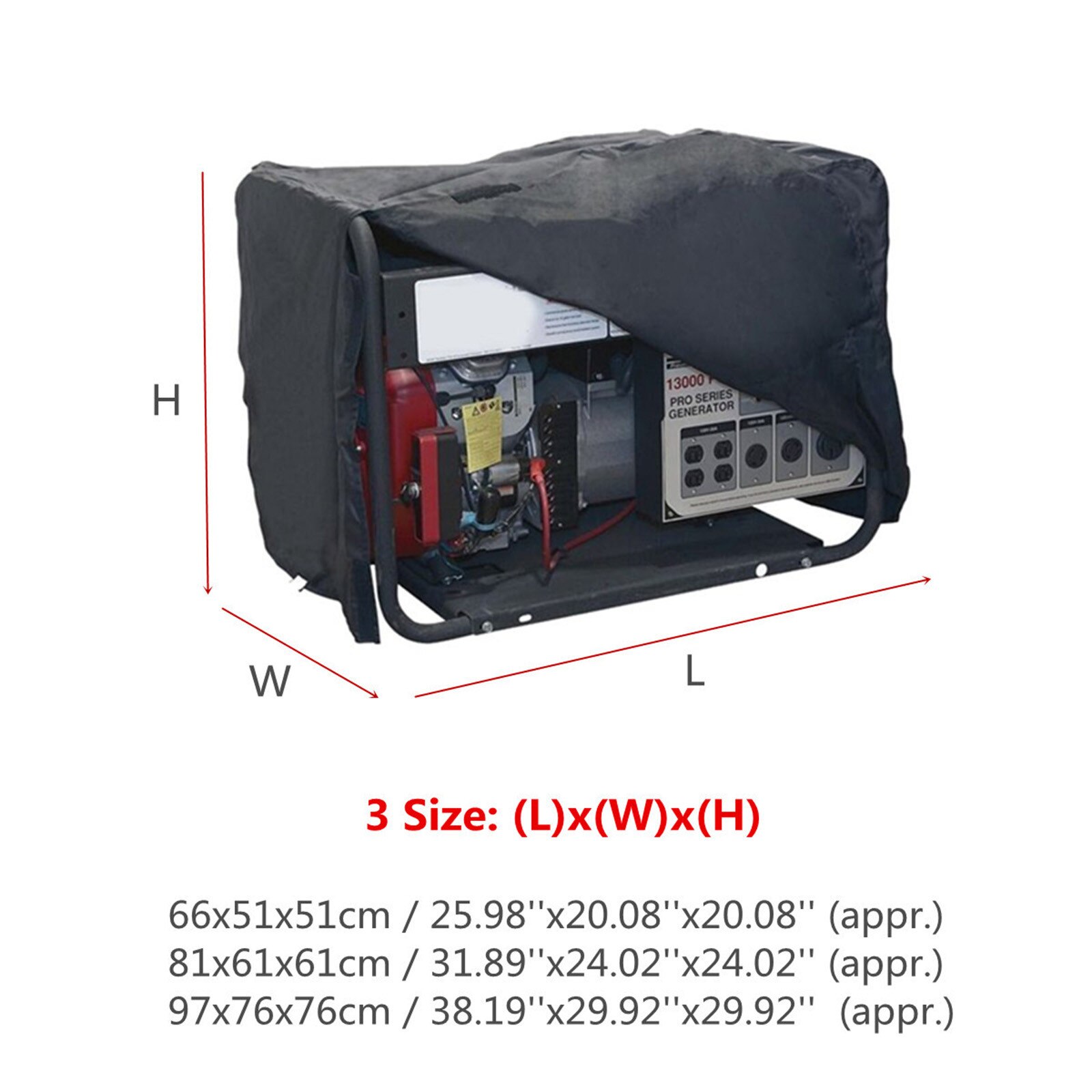 Waterproof Universal Generator Cover For Most Generators Heavy Duty Cover 97x76x76cm 81x61x61cm 81x61x61cm Generator Cover