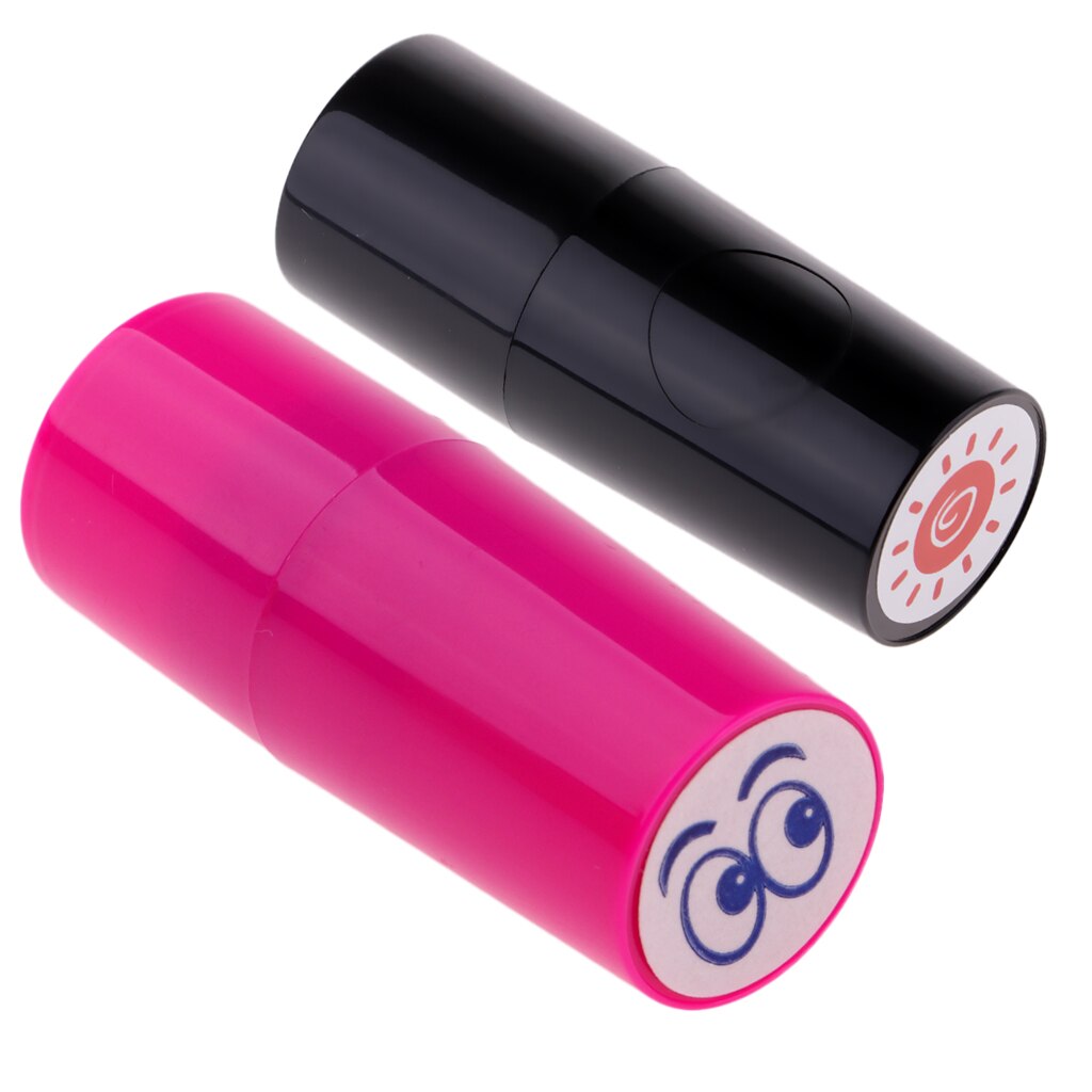 Set 2 Kleurvast Golfbal Stempel Symbool Marker Stempel Afdrukken Voor Golfer Fan: Sun and Eyes