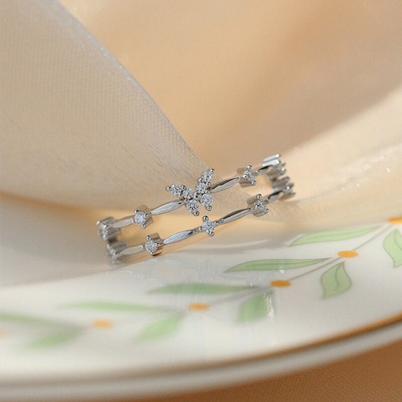 luxe nana bijoux de corps ring mariage bagues accessoires vintage femme bijoux femme bague femme Bague en forme de papillon pour femme, accessoire de , bijou polyvalent quotidien, Vintage, mariage: 5