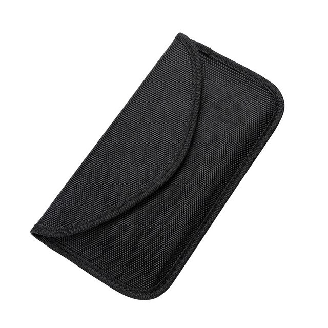 Anti Diefstal Autosleutel Protector Faraday Tas Gps Rfid Signal Blokkeren Bag Mobiele Telefoon Signaal Afscherming Pouch Anti Kopie Kaart houder: Black