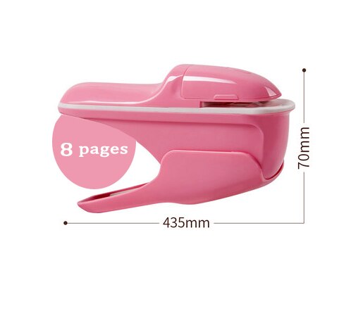 Niet-Nietje Nietmachine Nieten Machine Mini Leuke Boek Stapleless Nietmachine Papier Nieten Nietmachine Gratis Nietje Naaldloze Nietmachine: pink