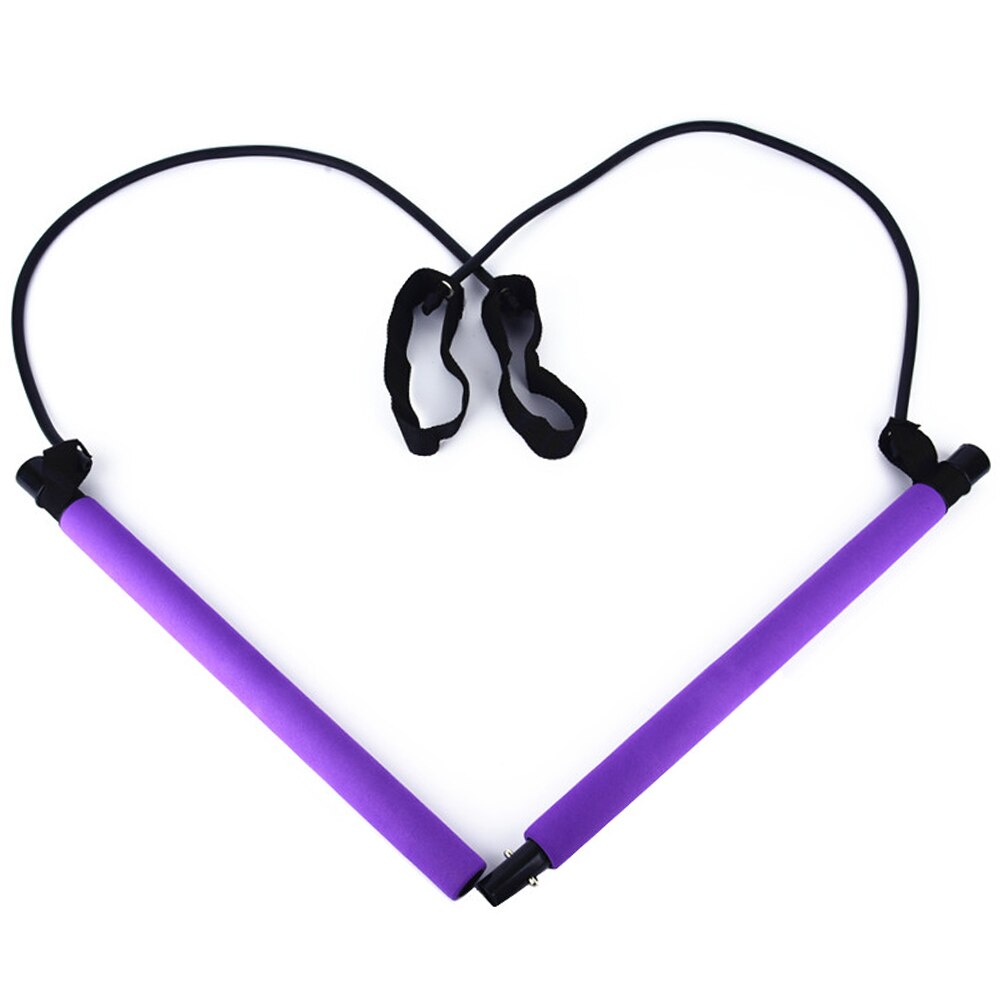 Portable Bar Kit Resistance Band Muscle Toning Bar Home Gym Body Workout