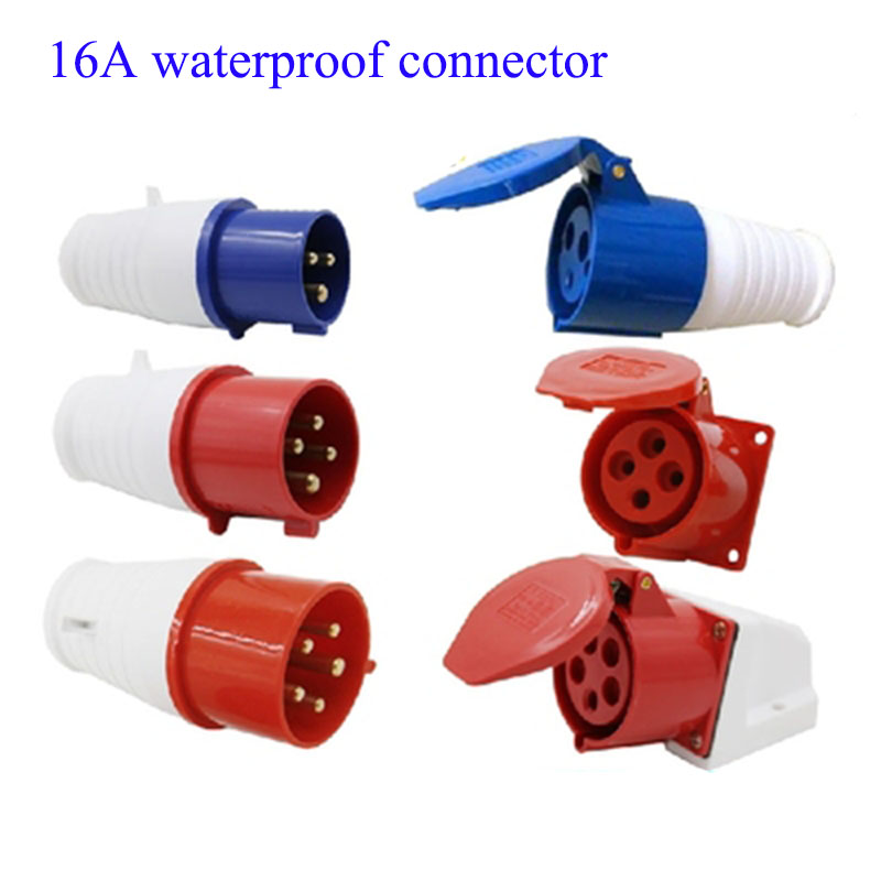 16A Lndustrial Plug Waterproof Explosion-proof Aviation Plug Docking Socket Connector Three-phase Electric 3-core 4-core 5-hole