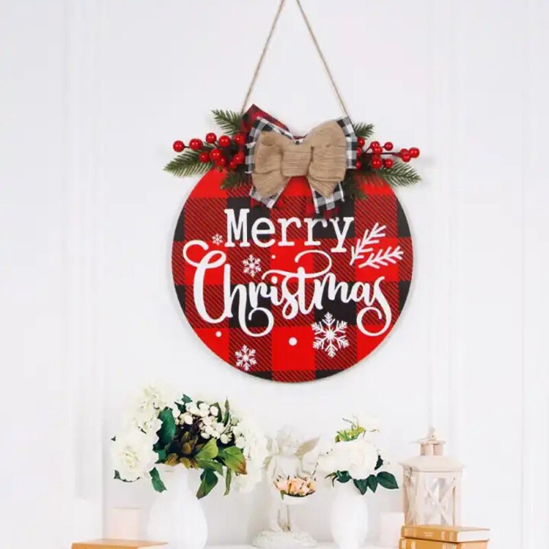 Elenco di natale porta a prua ornamenti appesi decorazioni natalizie piatti in legno luminosi per lettere