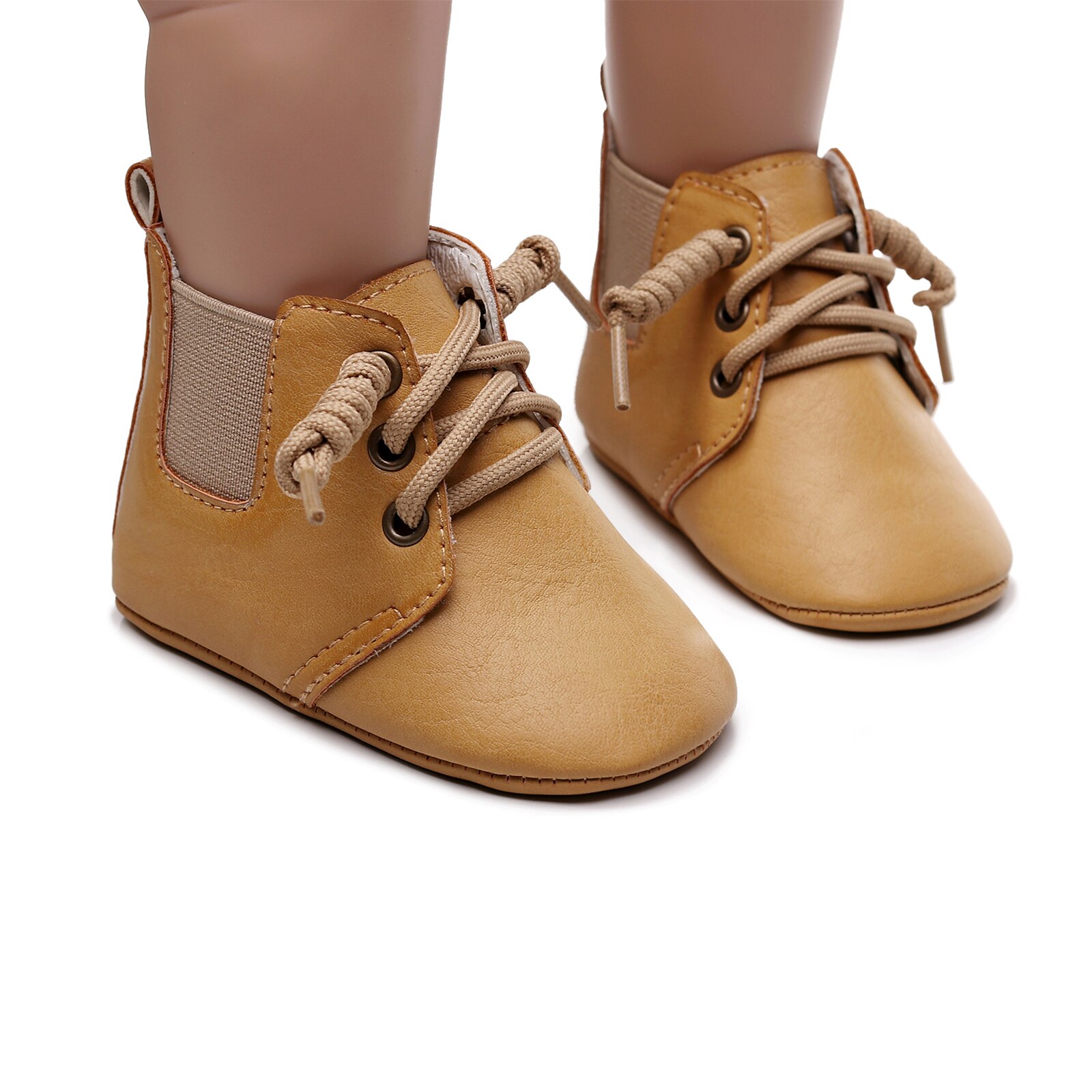 Baby & freundlicher kleidung Kleinkinder Weichen Sohlen Schuhe, Leder Socken, gehen Anti-Unterhose Geburtstag Winter Spitze-hoch retro Sneaker