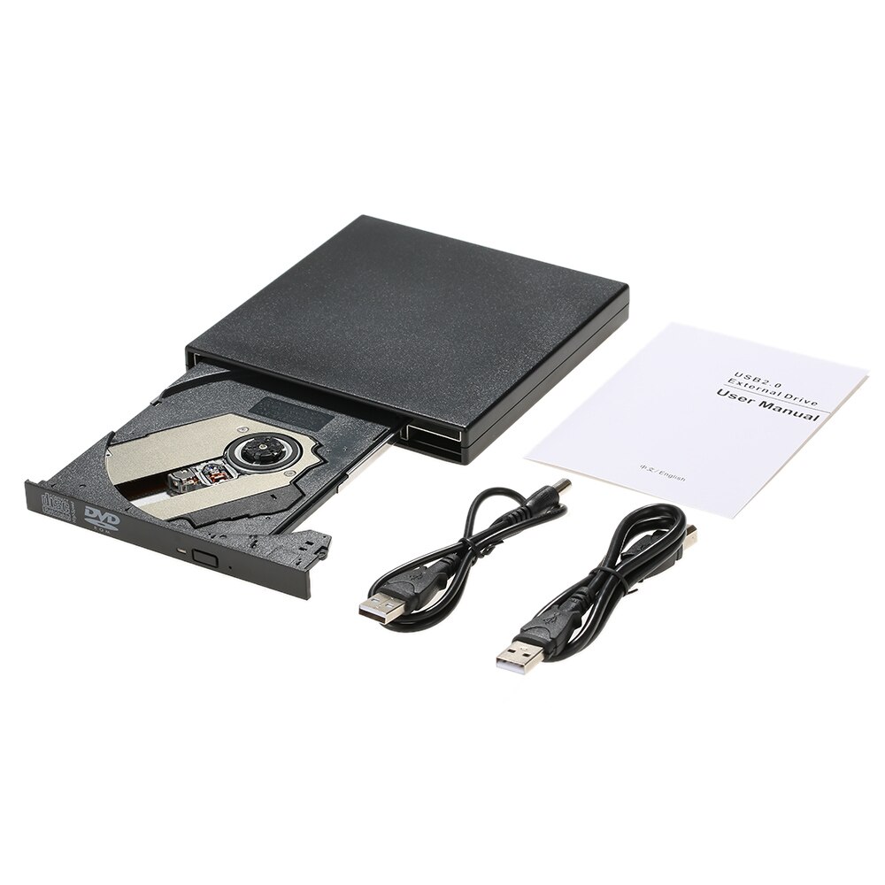 Usb 2.0 Draagbare Slanke Externe Dvd/CD-RW Optische Disc Drive Reader Writer Speler Met Combo CD-RW Brander Voor Laptop pc Desktop