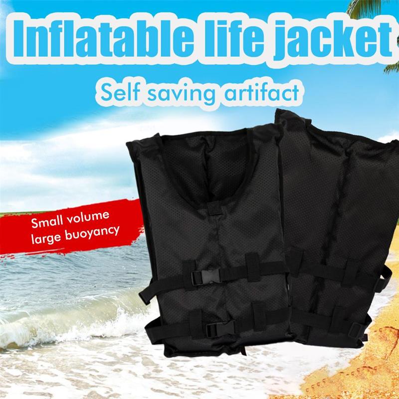 Draagbare Zwemmen Vest Water Sport Drijfhulpmiddel Vest Verstelbare Met Reflector Fluitje Reddingsvest Voor Dragon Boot Kano: black