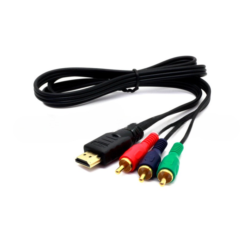 Hdmi-kompatibel till av-omvandlare till rca-adapter 1080p konverterkabel sändaranslutningsfunktion videokomponentkabel 1m hd-tv: Default Title