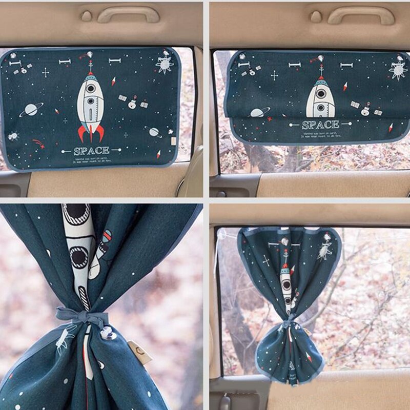 Car Sun Shades Car Window Shades for Rear and Side Window Car Heat Shield Protect Baby Window Shade Adjustable Sunscreen Curtain: 3