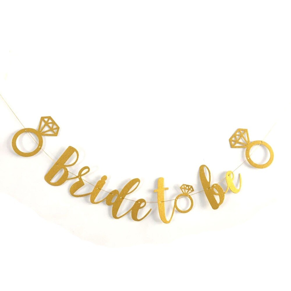 Banderole à bague en diamant scintillante | Décoration de fête d'enterrement de jeune fille, de fiançailles et de mariage
