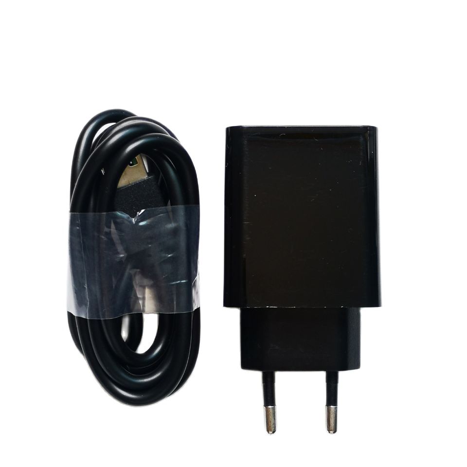 Original para Ulefone Power 5/de 5S teléfono adaptador de CA cargador rápido de cargador de enchufe de la UE + tipo-C Usb Cable de datos de línea 5V 5A: Charger and cable