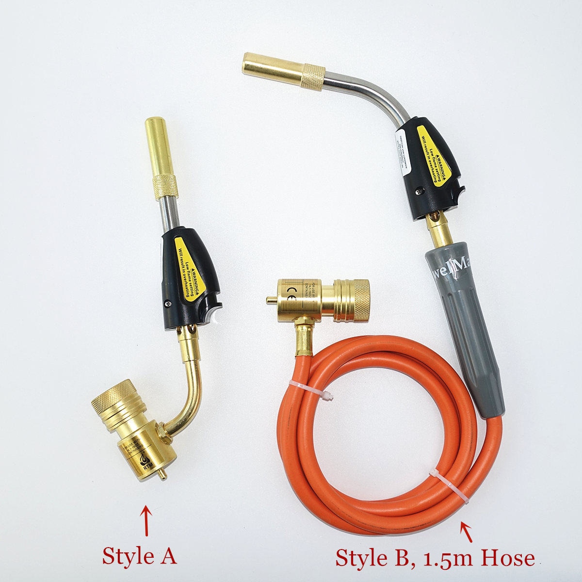 Mapp Torch Gas Welding Piezo Ignition Flame Brazing Tool USA Style CGA600 BBQ Heating Quenching HVAC Plumbing Welding Torch