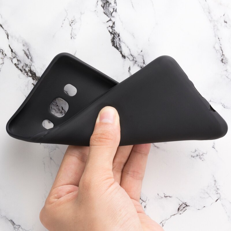 Puusyistä pu-nahkainen puhelinkotelo samsung galaxy  j5 flip-kirjakotelolle business-lompakkokotelo pehmeä silikoninen takakansi: Musta pehmeä silikoni