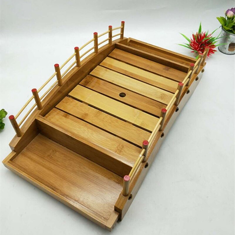 Japanse Stijl Bamboe Keuken Sushi Brug Boot Sushi Sashimi Schotel Sushi Servies Decoratie Ornamenten